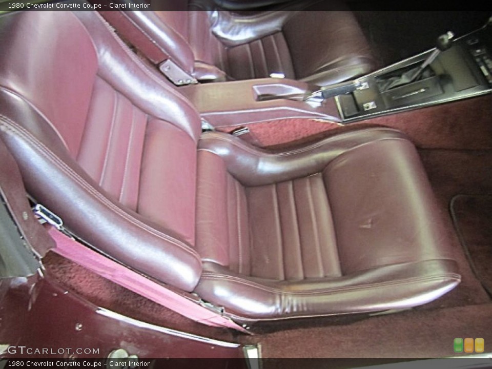 Claret Interior Front Seat for the 1980 Chevrolet Corvette Coupe #79352377