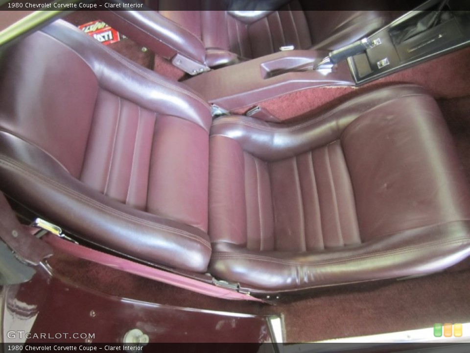 Claret Interior Front Seat for the 1980 Chevrolet Corvette Coupe #79352440