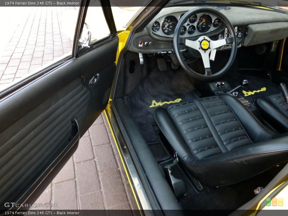 Black Interior Front Seat for the 1974 Ferrari Dino 246 GTS #79354063