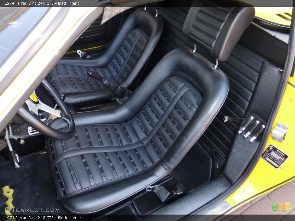 Black Interior Front Seat for the 1974 Ferrari Dino 246 GTS #79354147