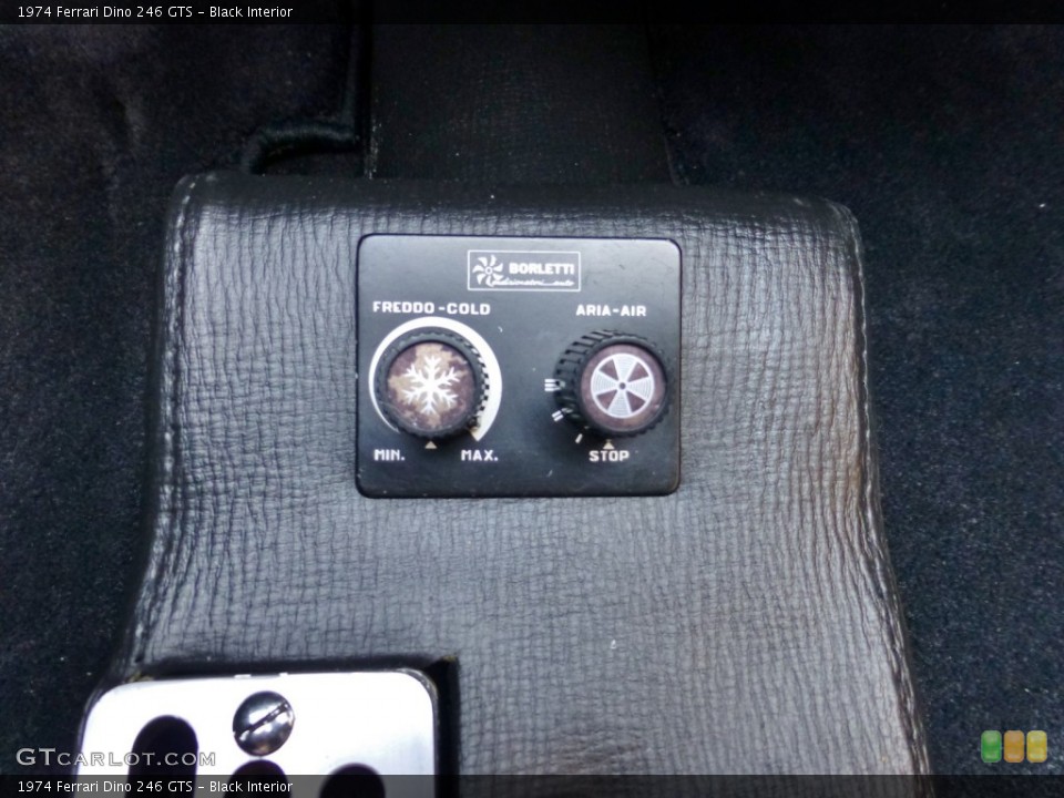 Black Interior Controls for the 1974 Ferrari Dino 246 GTS #79354324