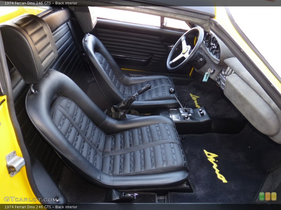 Black Interior Front Seat for the 1974 Ferrari Dino 246 GTS #79354467