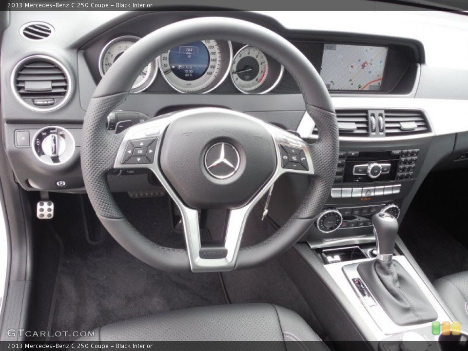 Black Interior Steering Wheel for the 2013 Mercedes-Benz C 250 Coupe #79355411