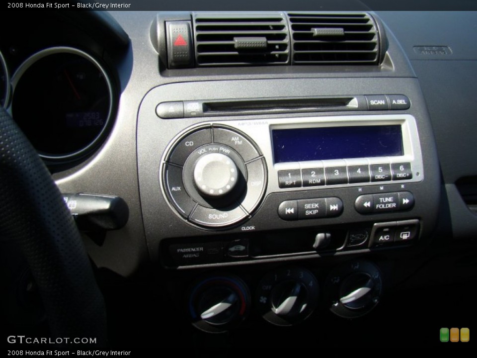 Black/Grey Interior Controls for the 2008 Honda Fit Sport #79355412