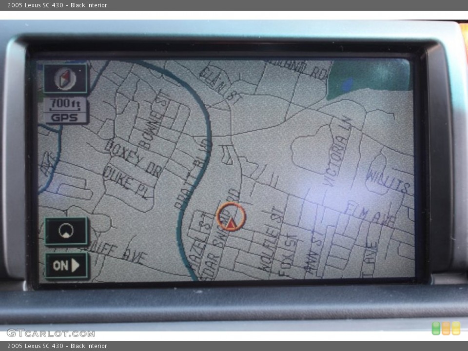 Black Interior Navigation for the 2005 Lexus SC 430 #79359922