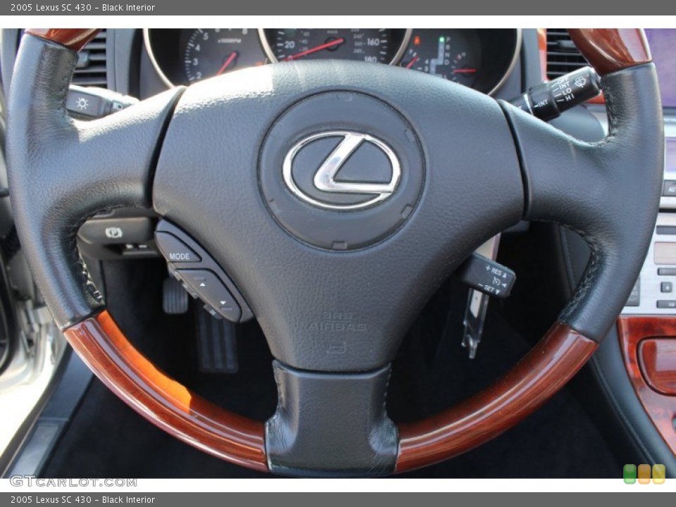 Black Interior Steering Wheel for the 2005 Lexus SC 430 #79359964