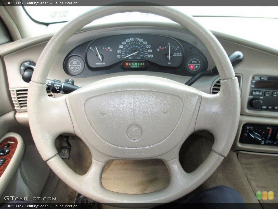 Taupe Interior Steering Wheel for the 2005 Buick Century Sedan #79370404