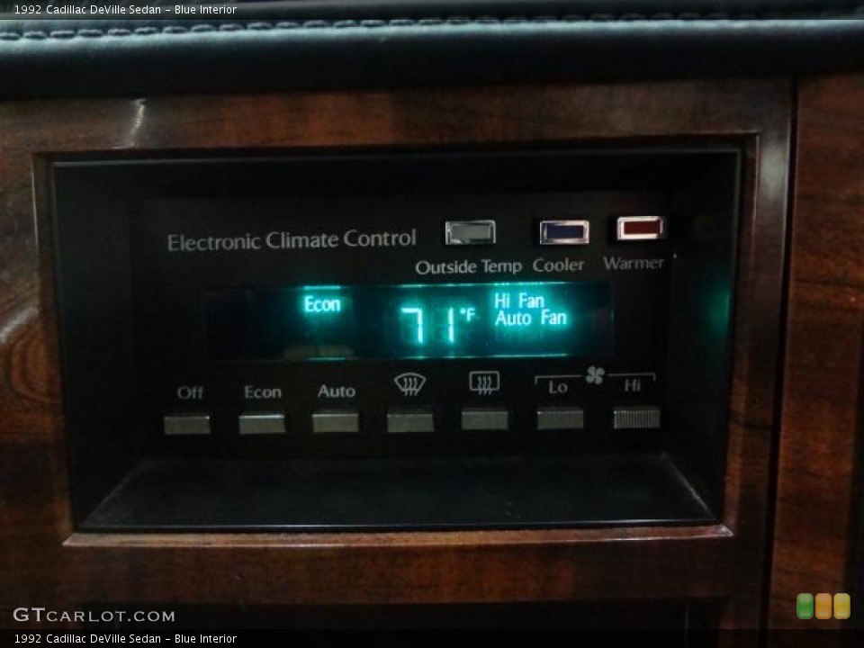 Blue Interior Controls for the 1992 Cadillac DeVille Sedan #79374259