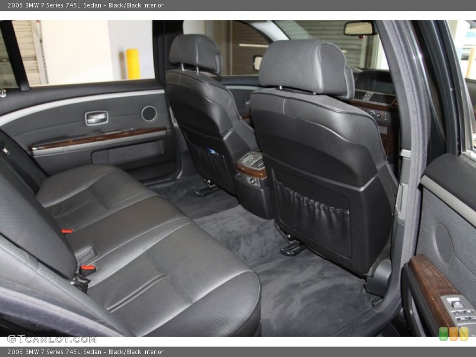 Black/Black Interior Rear Seat for the 2005 BMW 7 Series 745Li Sedan #79376377