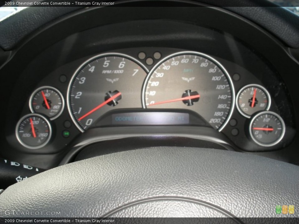 Titanium Gray Interior Gauges for the 2009 Chevrolet Corvette Convertible #79377223