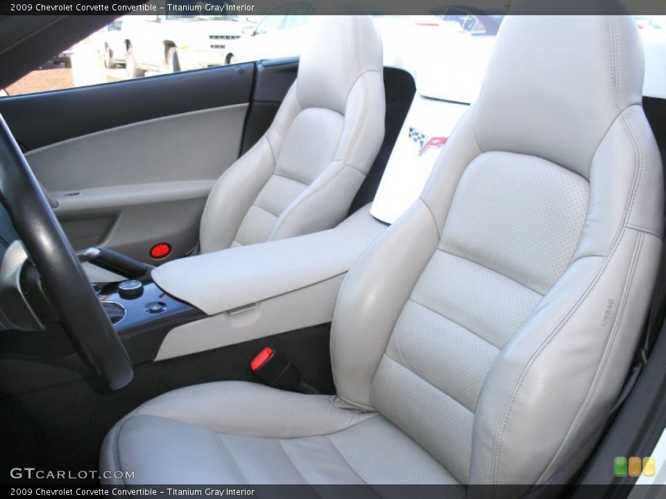 Titanium Gray Interior Front Seat for the 2009 Chevrolet Corvette Convertible #79377259