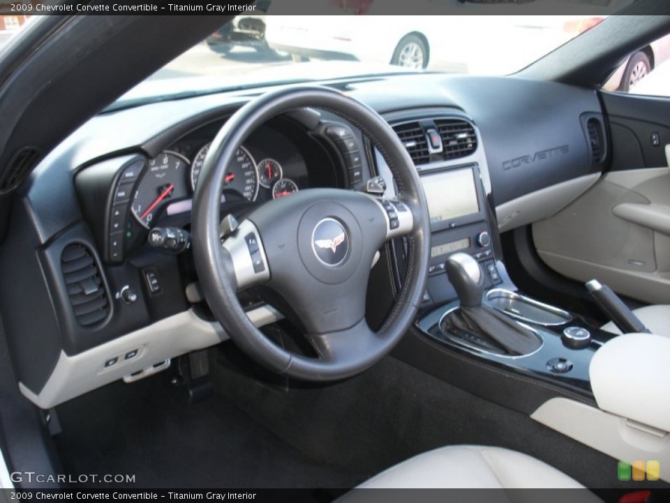 Titanium Gray Interior Dashboard for the 2009 Chevrolet Corvette Convertible #79377339