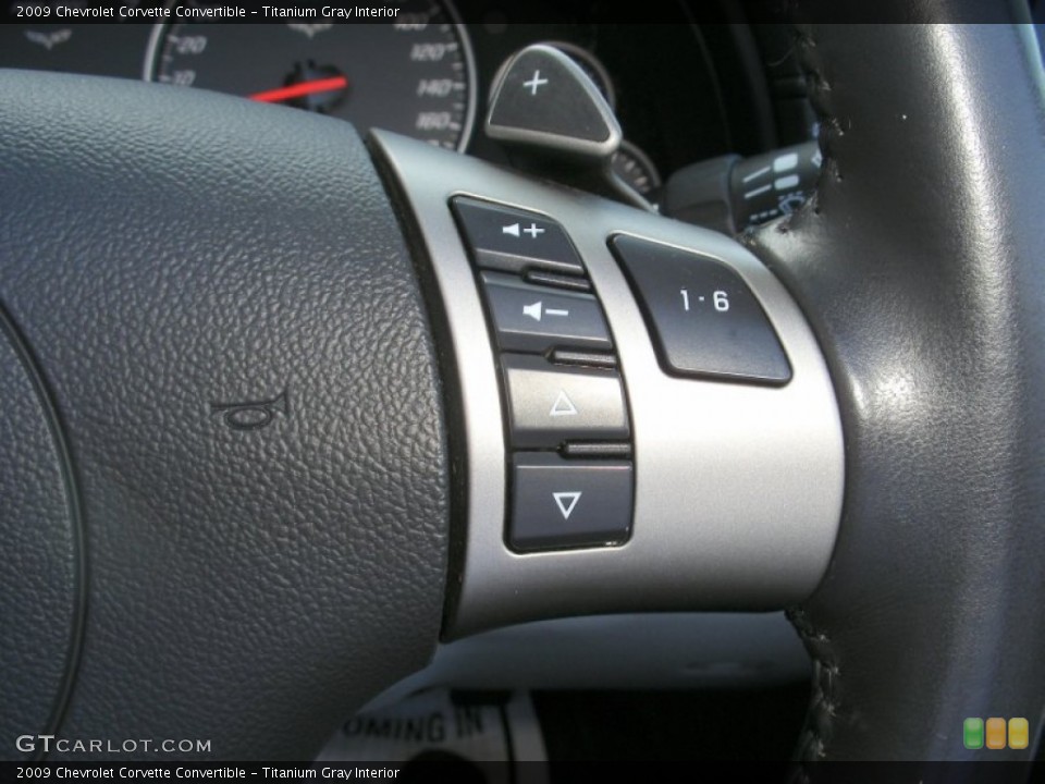 Titanium Gray Interior Controls for the 2009 Chevrolet Corvette Convertible #79377444