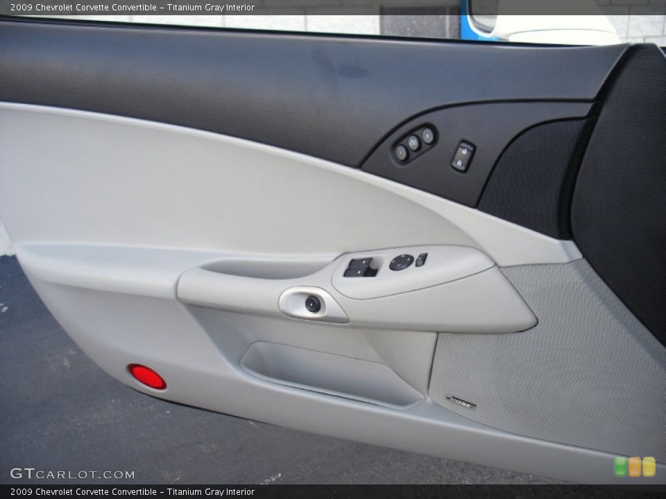 Titanium Gray Interior Door Panel for the 2009 Chevrolet Corvette Convertible #79377571