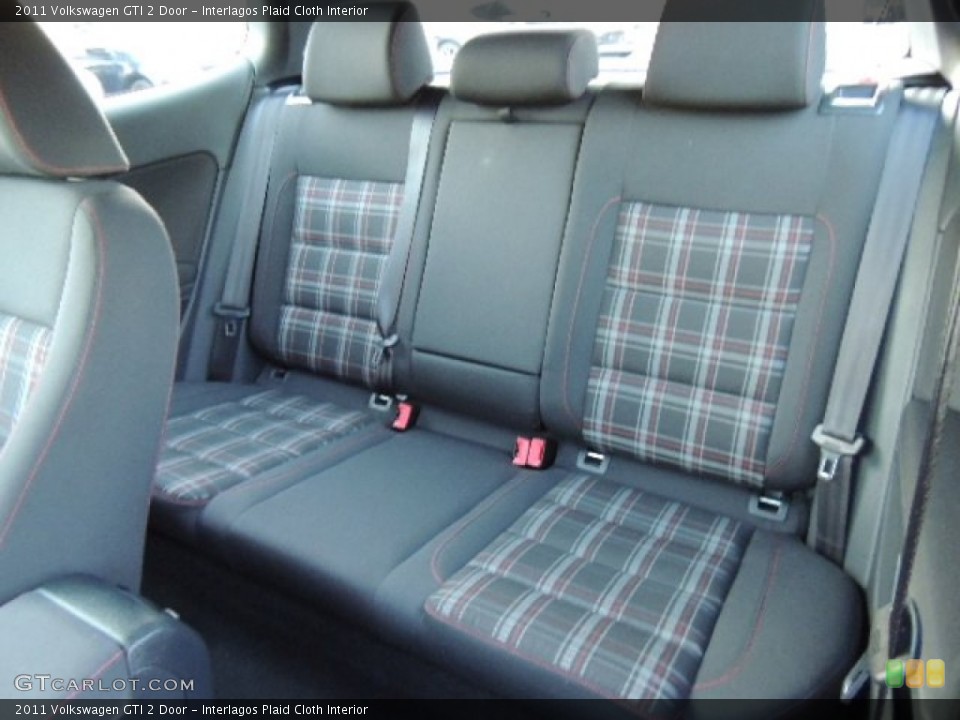 Interlagos Plaid Cloth Interior Rear Seat for the 2011 Volkswagen GTI 2 Door #79377677
