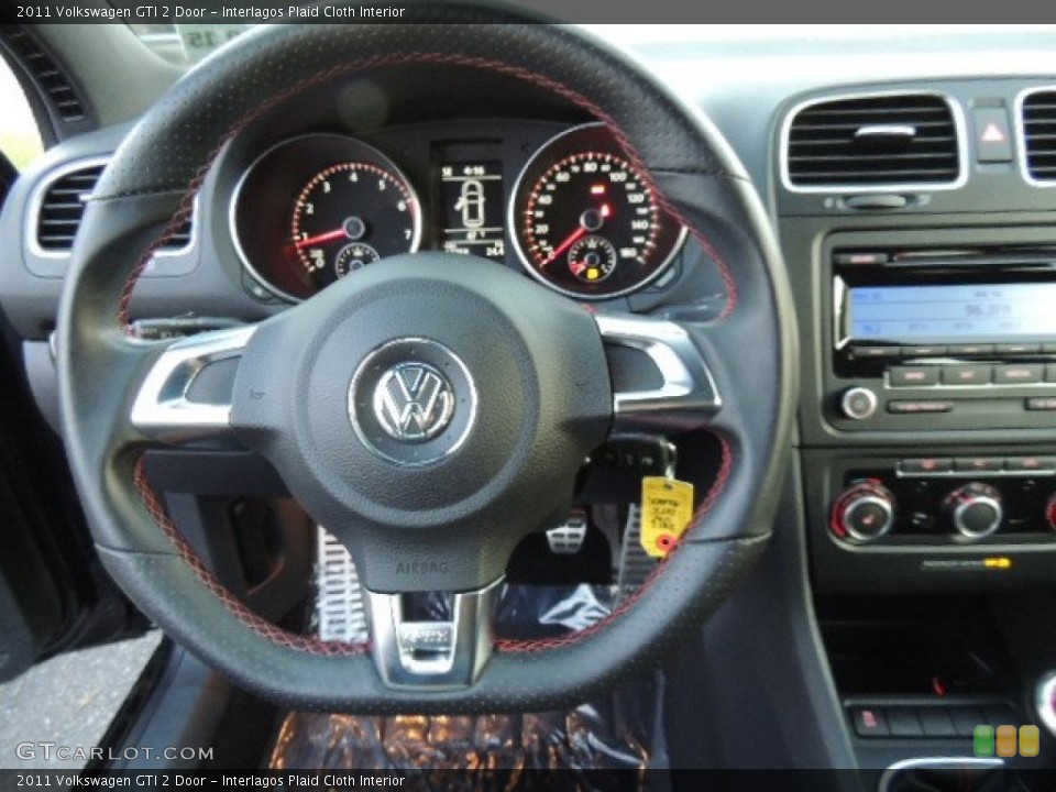 Interlagos Plaid Cloth Interior Steering Wheel for the 2011 Volkswagen GTI 2 Door #79377784