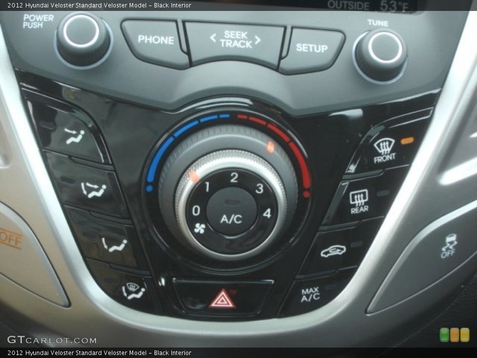 Black Interior Controls for the 2012 Hyundai Veloster  #79378299