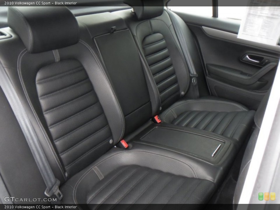 Black Interior Rear Seat for the 2010 Volkswagen CC Sport #79382650