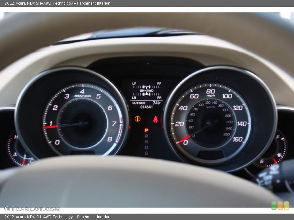 Parchment Interior Gauges for the 2012 Acura MDX SH-AWD Technology #79384336