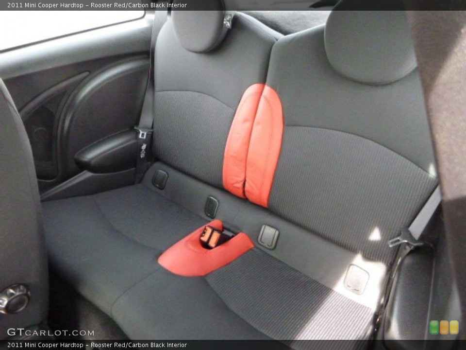 Rooster Red/Carbon Black Interior Rear Seat for the 2011 Mini Cooper Hardtop #79384993
