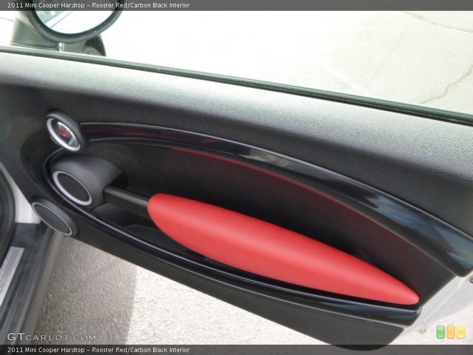 Rooster Red/Carbon Black Interior Door Panel for the 2011 Mini Cooper Hardtop #79385038