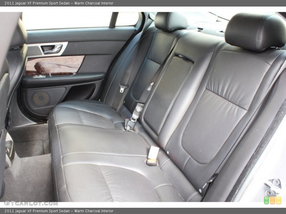 Warm Charcoal Interior Rear Seat for the 2011 Jaguar XF Premium Sport Sedan #79385473