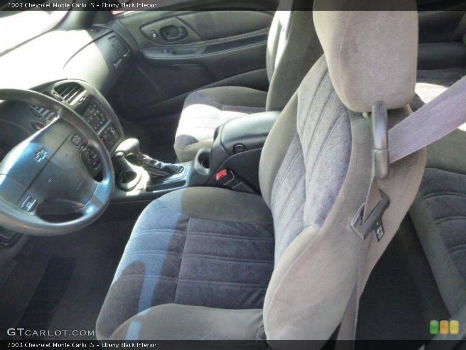 Ebony Black Interior Photo for the 2003 Chevrolet Monte Carlo LS #79387414