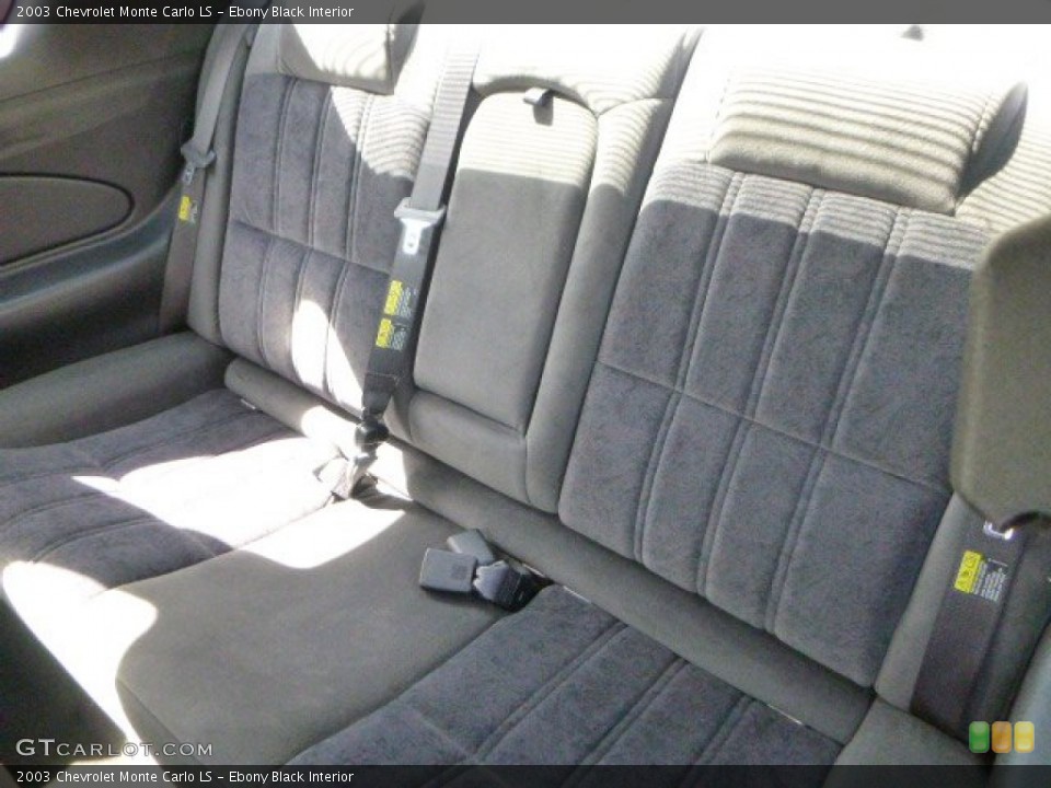 Ebony Black Interior Rear Seat for the 2003 Chevrolet Monte Carlo LS #79387429