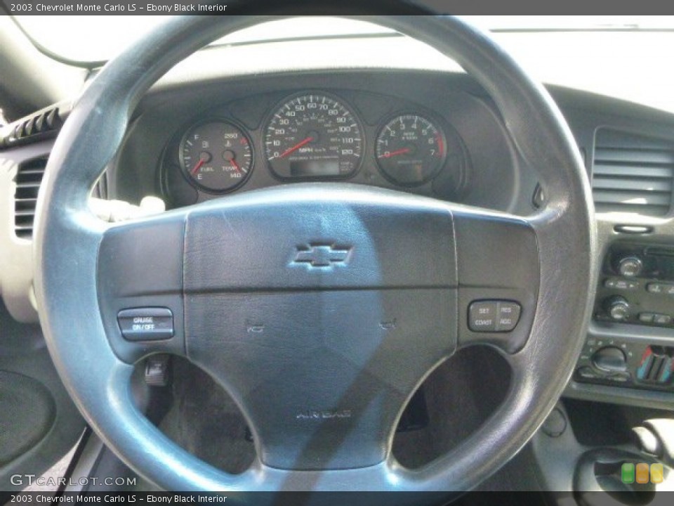 Ebony Black Interior Steering Wheel for the 2003 Chevrolet Monte Carlo LS #79387481