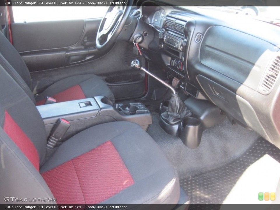 Ebony Black/Red Interior Photo for the 2006 Ford Ranger FX4 Level II SuperCab 4x4 #79390252