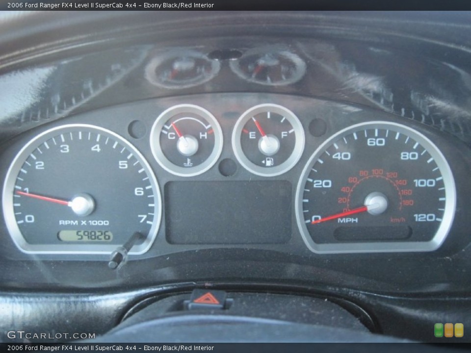 Ebony Black/Red Interior Gauges for the 2006 Ford Ranger FX4 Level II SuperCab 4x4 #79390462