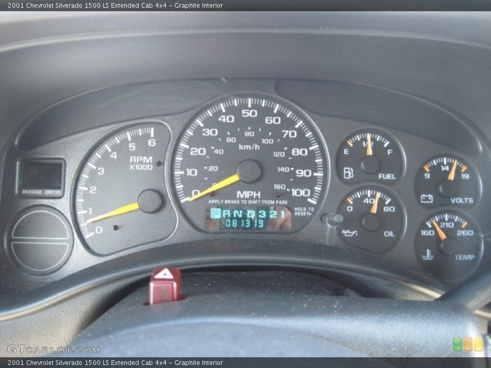 Graphite Interior Gauges for the 2001 Chevrolet Silverado 1500 LS Extended Cab 4x4 #79391025