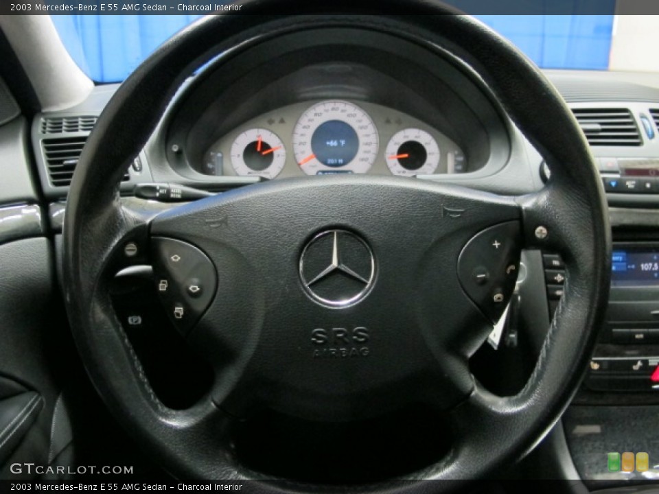 Charcoal Interior Steering Wheel for the 2003 Mercedes-Benz E 55 AMG Sedan #79397515