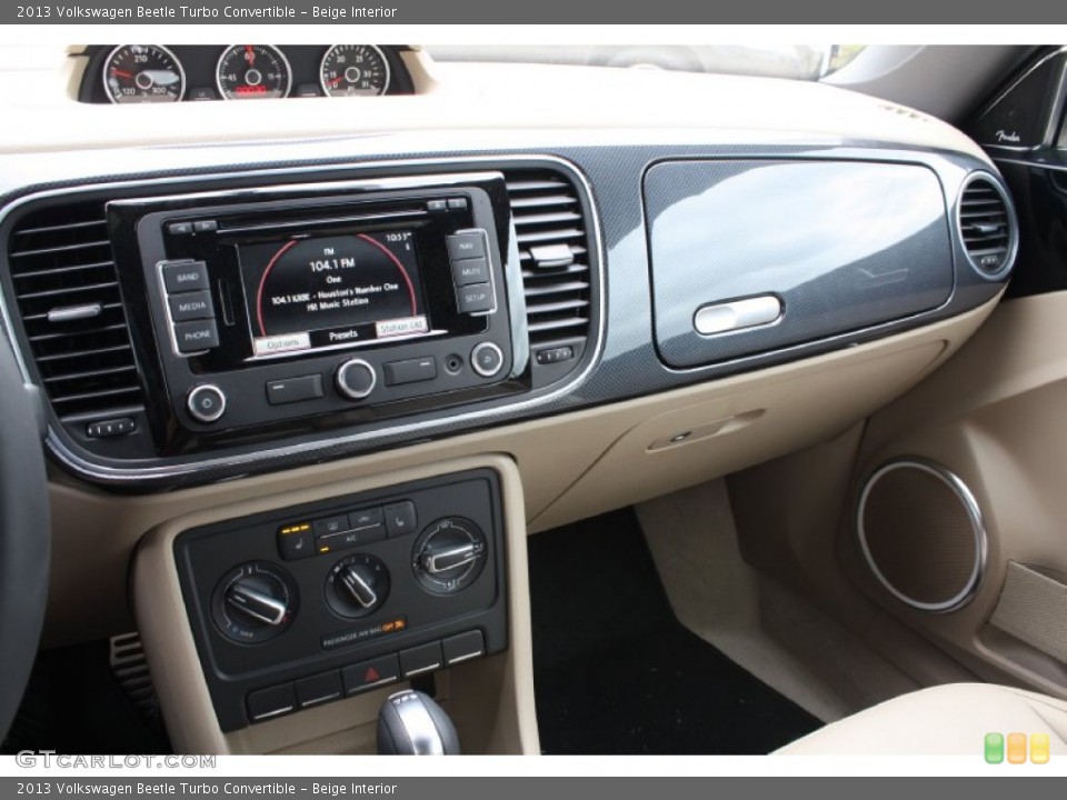 Beige Interior Controls for the 2013 Volkswagen Beetle Turbo Convertible #79397549