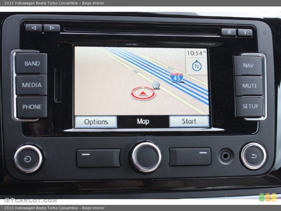 Beige Interior Navigation for the 2013 Volkswagen Beetle Turbo Convertible #79397617