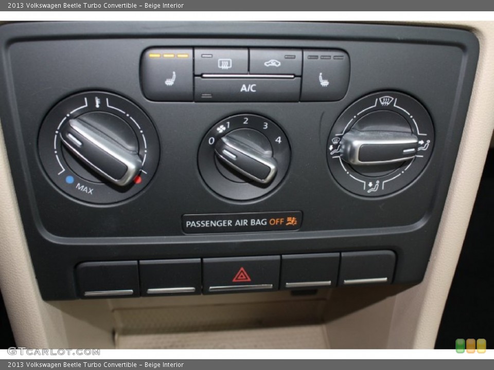 Beige Interior Controls for the 2013 Volkswagen Beetle Turbo Convertible #79397648