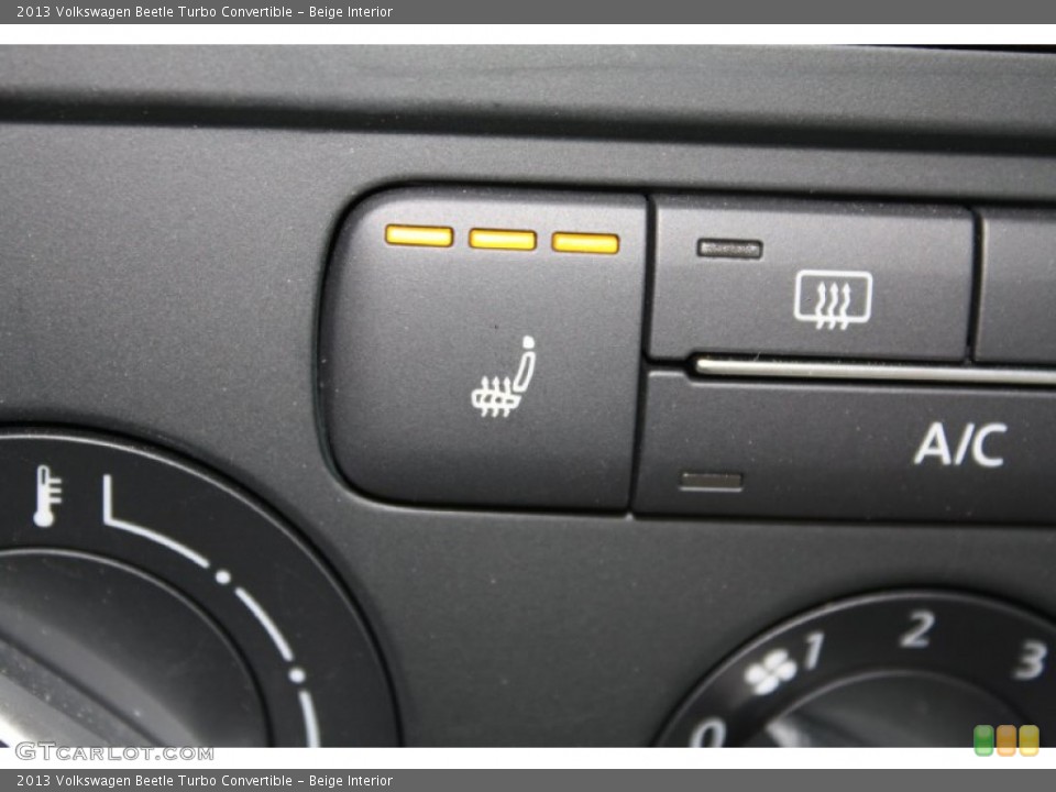 Beige Interior Controls for the 2013 Volkswagen Beetle Turbo Convertible #79397669