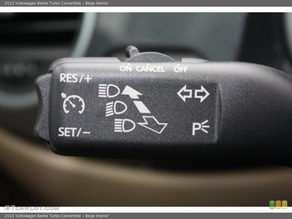 Beige Interior Controls for the 2013 Volkswagen Beetle Turbo Convertible #79397761