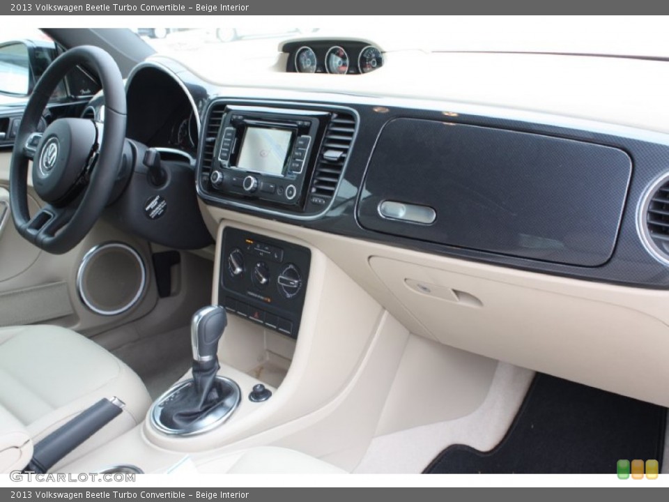 Beige Interior Dashboard for the 2013 Volkswagen Beetle Turbo Convertible #79397842