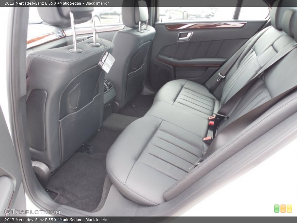 Black Interior Rear Seat for the 2013 Mercedes-Benz E 550 4Matic Sedan #79420830