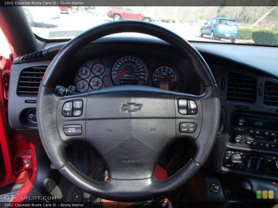 Ebony Interior Steering Wheel for the 2002 Chevrolet Monte Carlo SS #79421754