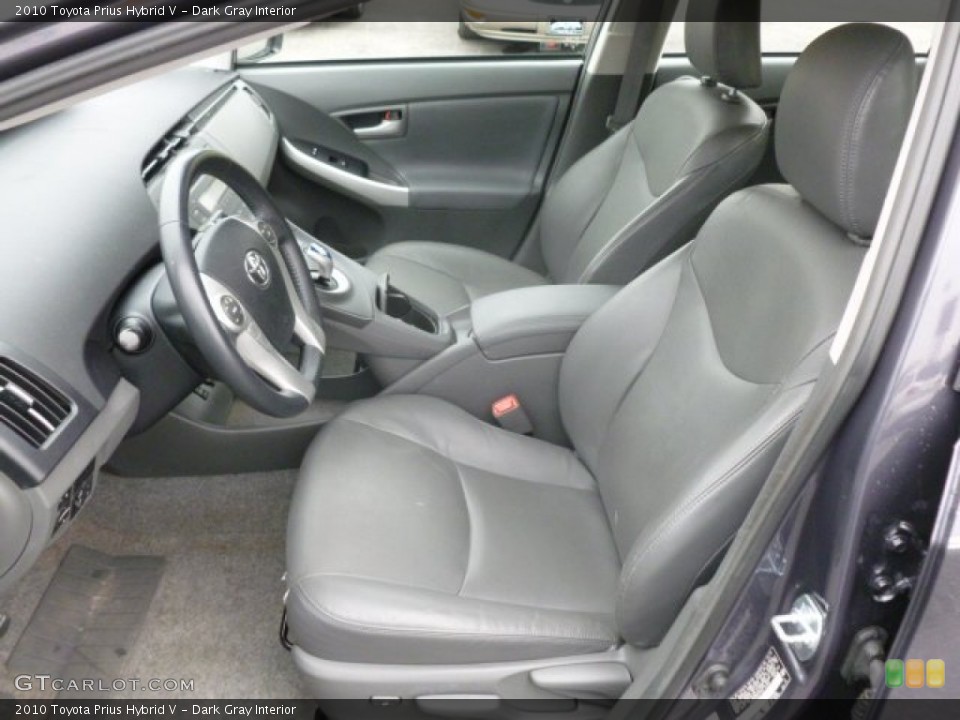 Dark Gray Interior Front Seat for the 2010 Toyota Prius Hybrid V #79424285