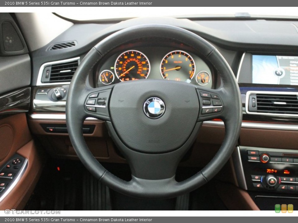 Cinnamon Brown Dakota Leather Interior Steering Wheel for the 2010 BMW 5 Series 535i Gran Turismo #79427926