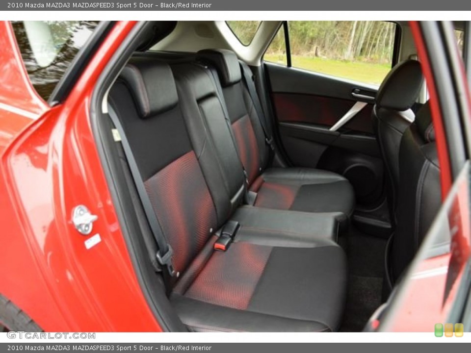 Black/Red Interior Rear Seat for the 2010 Mazda MAZDA3 MAZDASPEED3 Sport 5 Door #79430297