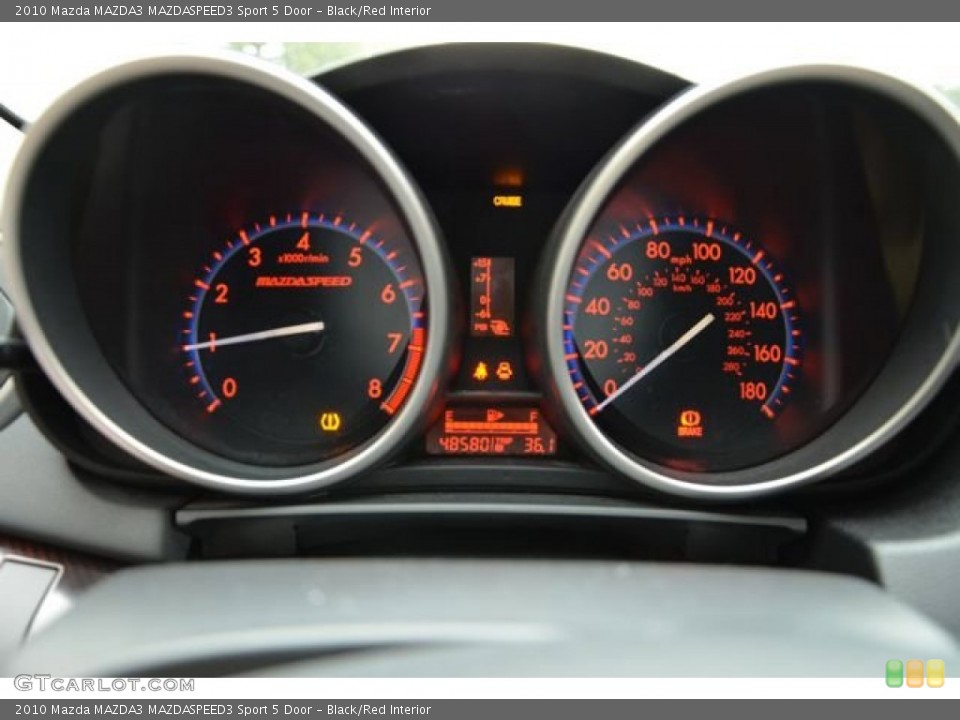 Black/Red Interior Gauges for the 2010 Mazda MAZDA3 MAZDASPEED3 Sport 5 Door #79430384
