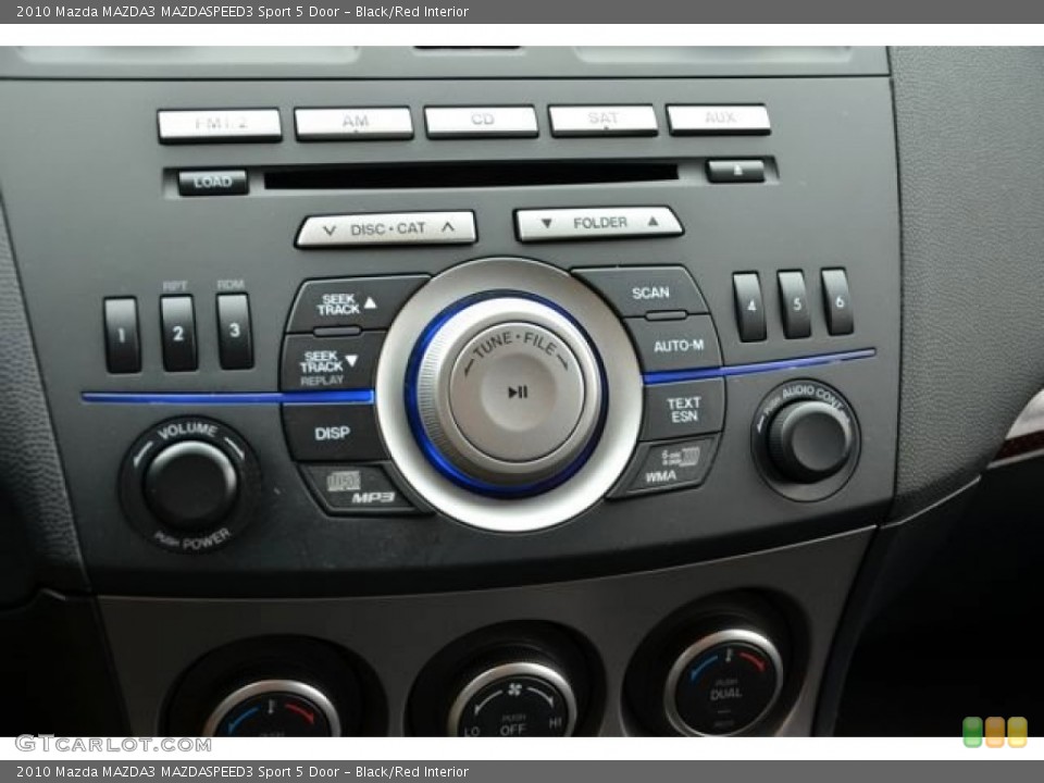 Black/Red Interior Controls for the 2010 Mazda MAZDA3 MAZDASPEED3 Sport 5 Door #79430502