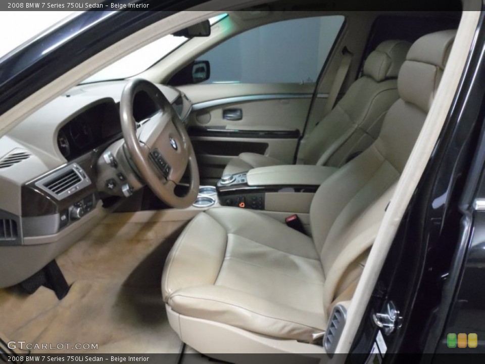Beige Interior Photo for the 2008 BMW 7 Series 750Li Sedan #79432185