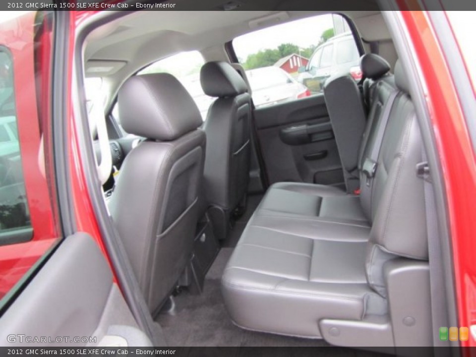 Ebony Interior Rear Seat for the 2012 GMC Sierra 1500 SLE XFE Crew Cab #79432613