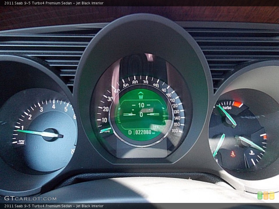 Jet Black Interior Gauges for the 2011 Saab 9-5 Turbo4 Premium Sedan #79439194