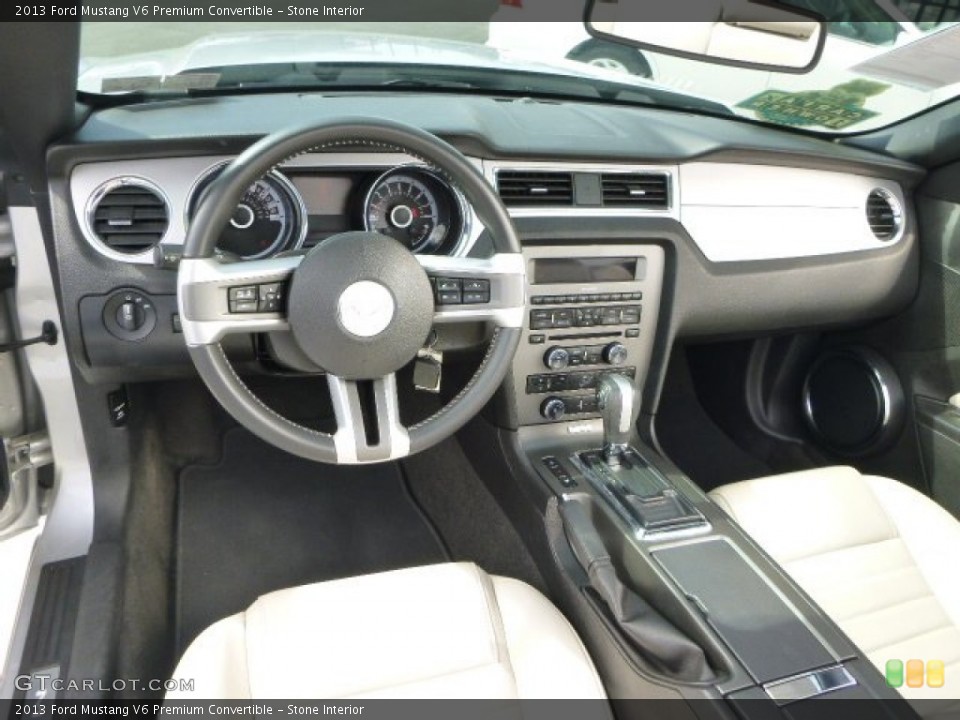 Stone Interior Prime Interior for the 2013 Ford Mustang V6 Premium Convertible #79443972